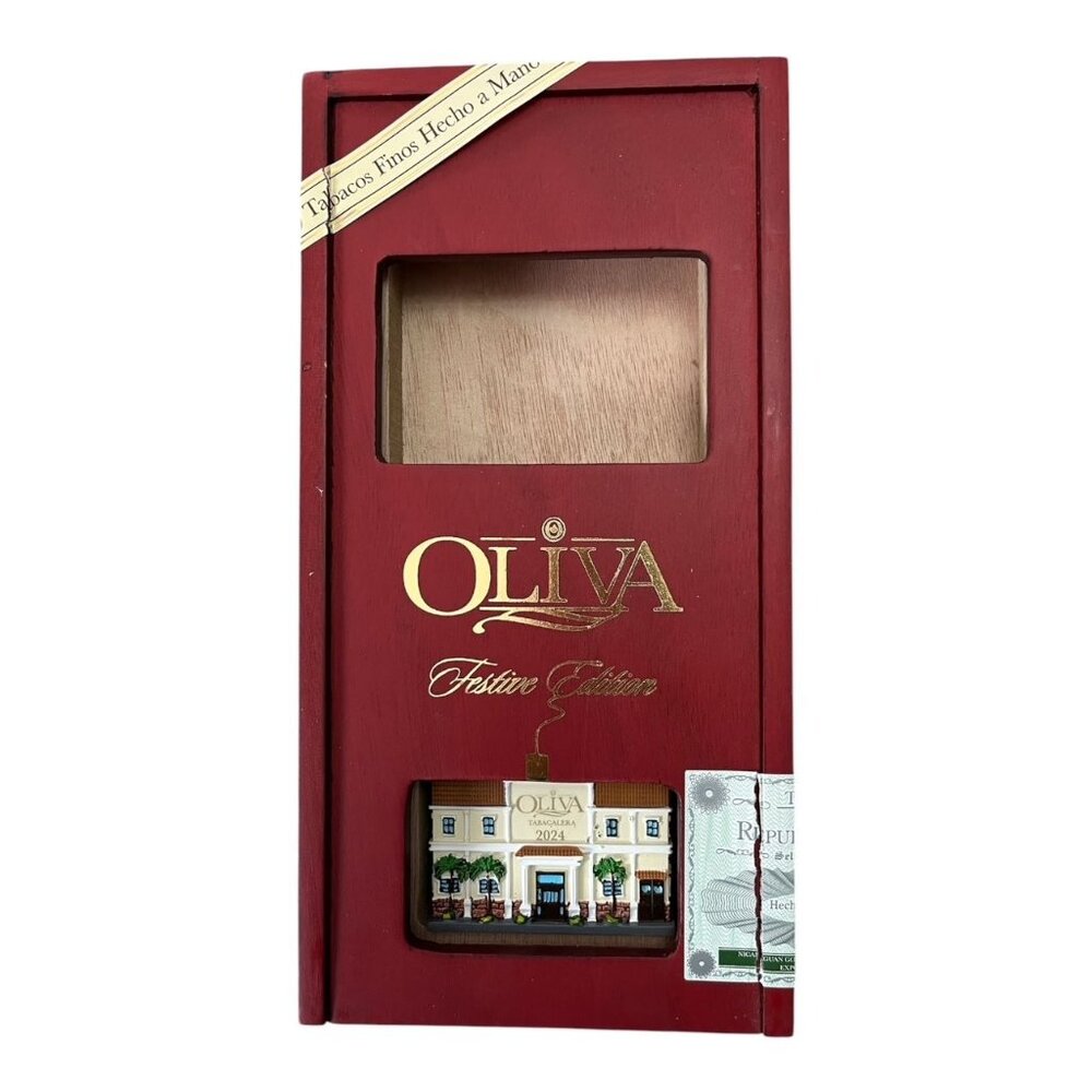 Oliva Festive Edition 2024 Cigar Box with Tabacalera Ornament – Handmade in Nica